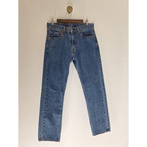 Levi's Other - Levis 505 Regular Fit Straight Leg Jeans Mens 32x30 Medium Wash Blue Denim